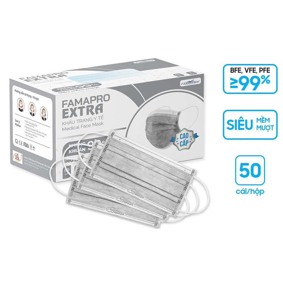 Khẩu trang y tế 4 lớp - FAMAPRO EXTRA