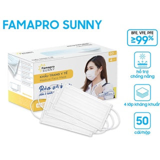 Khẩu trang y tế 4 lớp - FAMAPRO SUNNY