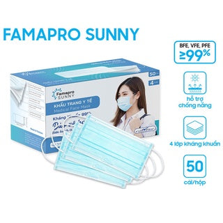 Khẩu trang y tế 4 lớp - FAMAPRO SUNNY