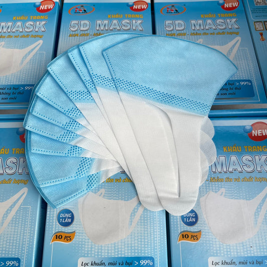 Khẩu trang FAMAPRO 5D Dây vải (HỘP GIẤY)